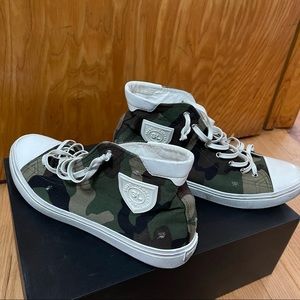 Saint Laurent Gabardine Camo Sneakers